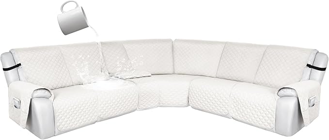 HDCAXKJ 100% Waterproof Reclining Sectional Couch Covers L Shape Recliner Sofa by HDCAXKJ