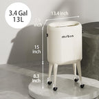 MRBIN Office Trash Can with Lid, Small Bathroom Automatic Adsorption Open Top - Image 5