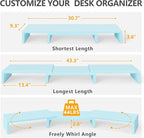 TAVR Dual Monitor Stand Riser Office Desktop Organizer Stand - Image 3