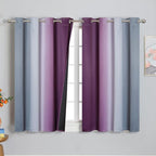 Purple and Grey Ombre Blackout Curtains - Image 2