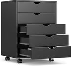 OLIXIS 5 Drawer Mobile File Cabinet Under Desk Storage Organization by OLIXIS