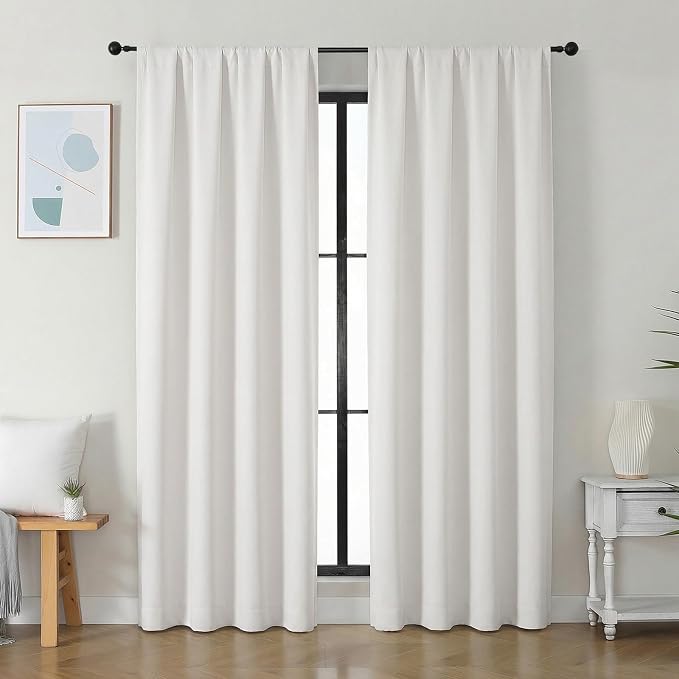 Simplebrand Ava Ivory Light Filtering Curtains by Simplebrand