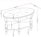Solid Wood Oval Coffee Table - Image 2