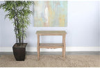 Sunny Designs Marina Oak Beach Pebble Solid Wood and Veneers Side Table - Image 2