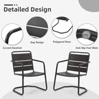 MELLCOM Patio Chairs Set of 2, Small Patio Furniture Set - Image 3