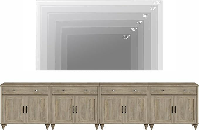 WAMPAT Farmhouse TV Stand for 85 inch TV - Image 4