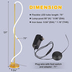 Modern LED Gold Floor Lamp, 3-Level Dimmable Flexible DIY Modeling Tall - Image 6