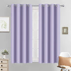 Yakamok Room Darkening Curtains 52x54 inch Length Lilac-Living Room | 2 panels by Yakamok