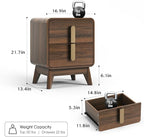 JOINICE, Nightstands Set of 2, Mid Century Modern Nightstand - Image 2