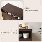 Sideboard Buffet Cabinet with Storage, 31.5" Coffee Bar Cabinet with LED Lights - Image 6