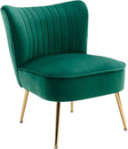 Velvet Accent Chair Set of 2 Comfy Living Room Chairs - Image 9