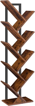 HOOBRO Tree Bookshelf, 9-Tier Bookcase Wooden Shelves, Floor Standing Storage by HOOBRO