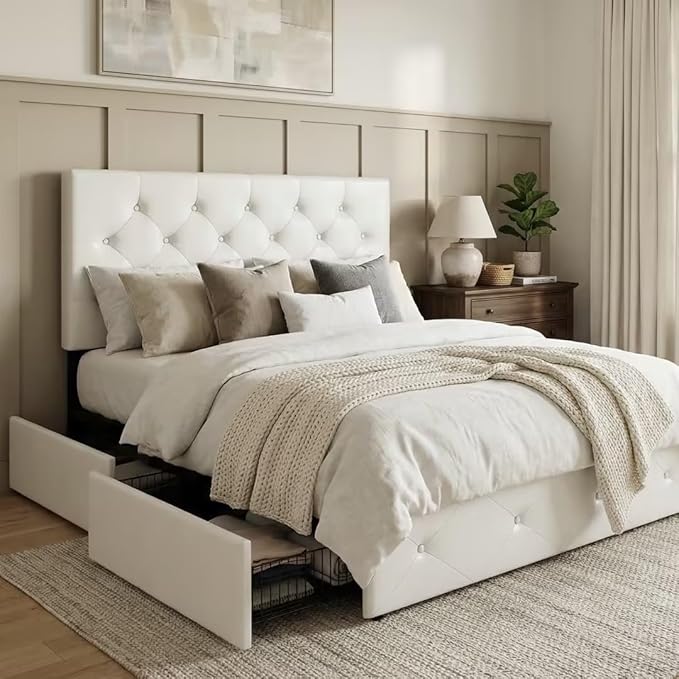 Allewie Upholstered Full Size Platform Bed Frame by Allewie