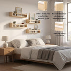 AZSKY 24 Inch Natural Pine Wood Floating Shelves, Nursery Book Shelves - Image 6