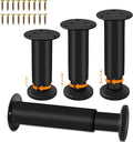 4 PCS Adjustable Round Furniture Legs 7-12.2 inch, Adjustable Height Metal by Yoposeo