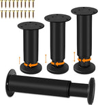 4 PCS Adjustable Round Furniture Legs 7-12.2 inch, Adjustable Height Metal by Yoposeo
