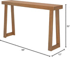 Plank+Beam Solid Wood Console Table, 56 Inch, Sofa Table, Narrow Entryway Table - Image 2