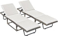 Devoko Lounge Chair Foldable Rattan Chaise Lounge 2-Pack, 5-Angle Adjustable by DEVOKO