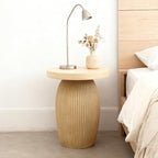 PARISLOFT Mushroom Accent Table, Bohemian Side Table - Image 3