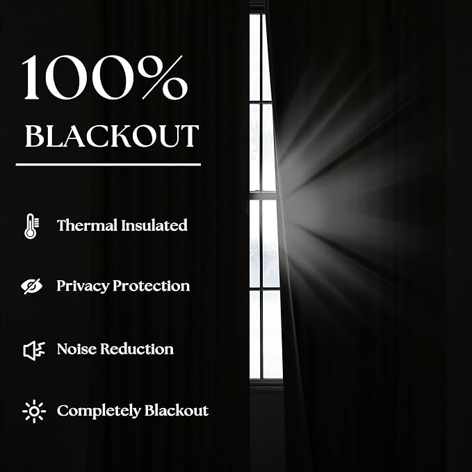 Dusty Blue 100% Black Out Pinch Pleated Linen 63 Inch Curtains - Image 4