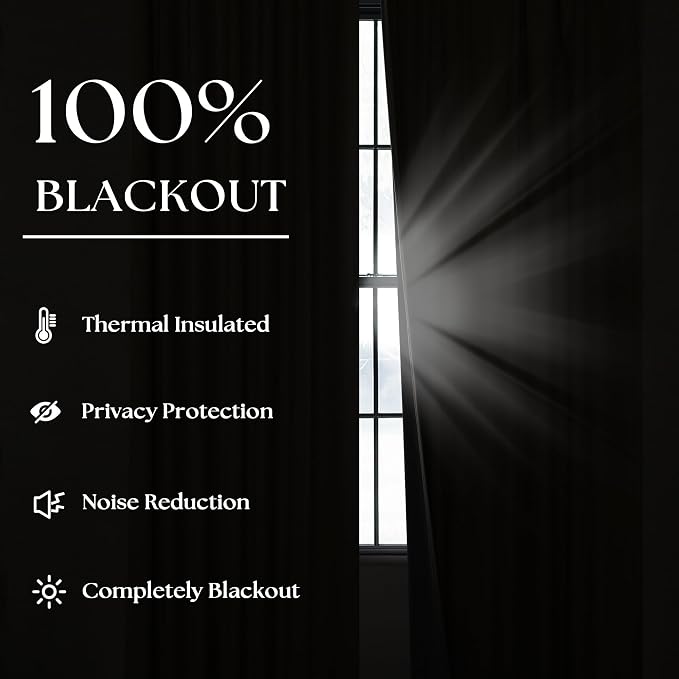Dusty Blue Linen Black Out 120 Inch Curtains - Image 6