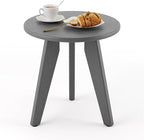 HDPS Outdoor Side Table, Small Round Side Table Weather-Resistant, Outdoor Side by HOMENJOY