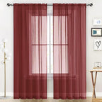 SpaceDresser Sheer Voile Window Treatment Rod Pocket Curtain Panels by SpaceDresser