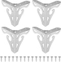 Piutouyar 4 Inch/10cm Hollow Out Furniture Legs Set of 4, Chrome Artistic Metal by Piutouyar
