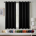 MIULEE Blackout Curtains for Bedroom 2 Panels 55 x 68 Inch Long Black | Thermal by MIULEE
