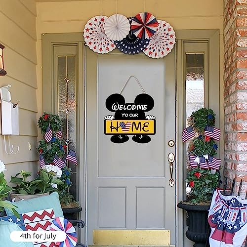 Cute Mouse Seasonal Interchangeable Welcome Door Sign, Yellow - Image 6