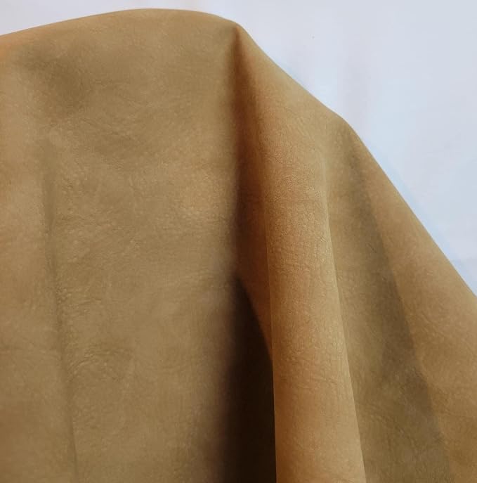 NAT Leathers | Wheat Tumbled Nubuck Calf Soft Faux Vegan Leather PU {Peta - Image 2