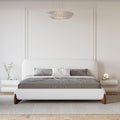 homary 3-Pieces Bedroom Sets King Size Upholstered Bed Frame by Homary