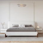 homary 3-Pieces Bedroom Sets King Size Upholstered Bed Frame by Homary