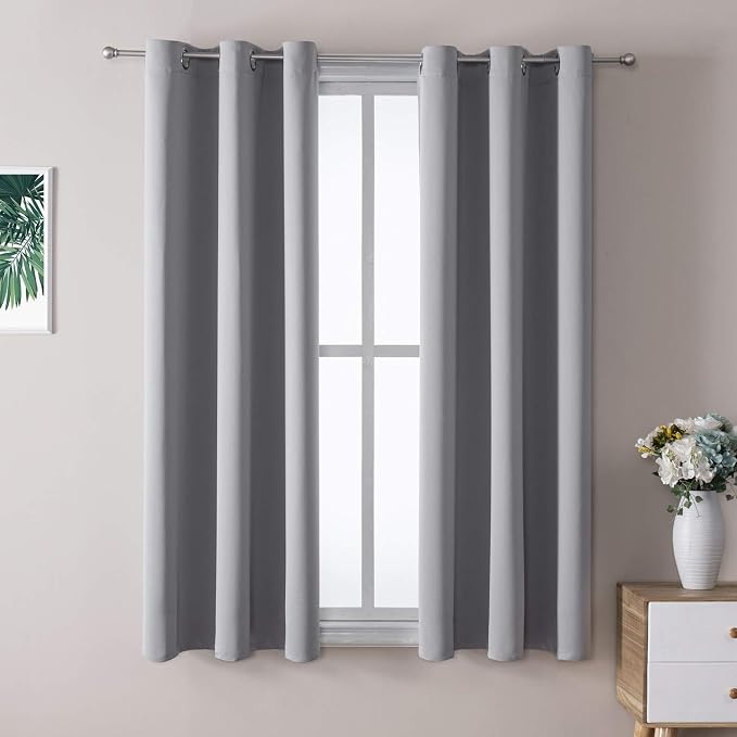 ChrisDowa Blackout Curtains for Bedroom and Living Room 48 Inches Long | 2 by ChrisDowa