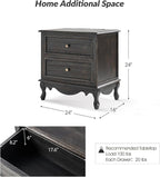HULALA HOME Solid Wood End Tables Set of 2 - Image 2