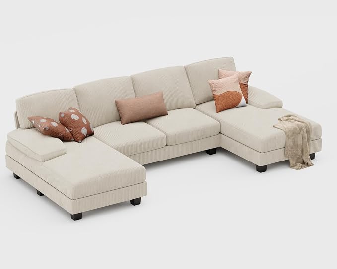 Furniwell Convertible Sectional Sofa Couch, 4 Seat Sofa Set - Image 7