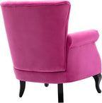 Mid Century Accent Chair Modern Button Tufted Armchair Wingback Club Chair - Image 4