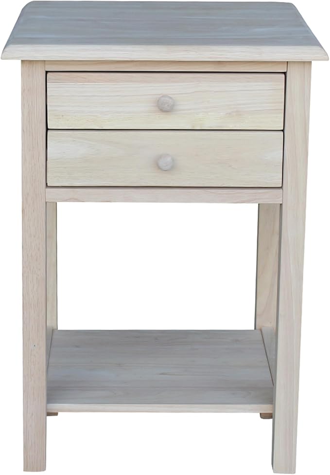 International Concepts, 25.6"H Rectangular Lamp/ End/ Side Table, 2 Drawers - Image 12