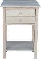 International Concepts, 25.6"H Rectangular Lamp/ End/ Side Table, 2 Drawers - Image 12