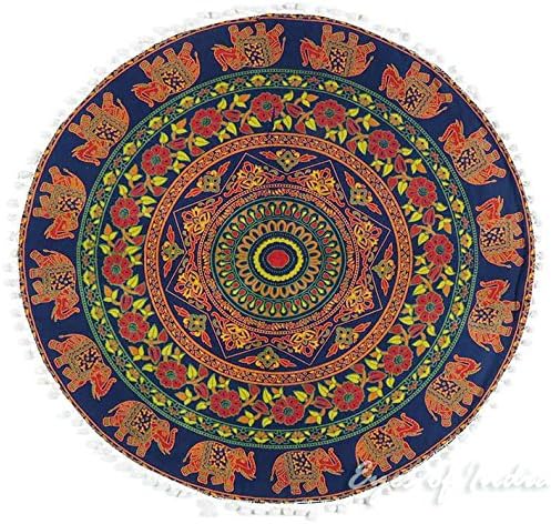 Mandala Floor Pillow Cover Meditation Cushion Seating Throw Hippie Round - Image 7