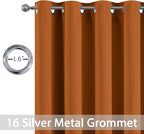 Yakamok Burnt Orange Room Darkening Curtains 84 inch Sliding Door Drapes | 1 - Image 3