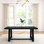 Plank+Beam 72 Inch Farmhouse Dining Table, Solid Wood Rustic Kitchen Table - Image 3