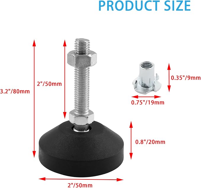 Luomorgo 4 Pcs M8 Leveling Feet - Image 2