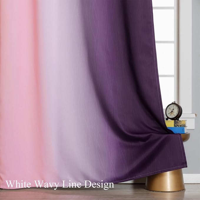 Pink and Purple Ombre Blackout Curtains - Image 6