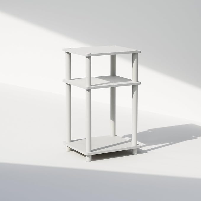 Furinno JUST Side Table, 3-Tier End Table, Open Shelves Night Stand, Bedside - Image 3
