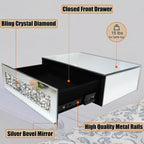 Mirrored Floating Bedside Nightstand - Image 5