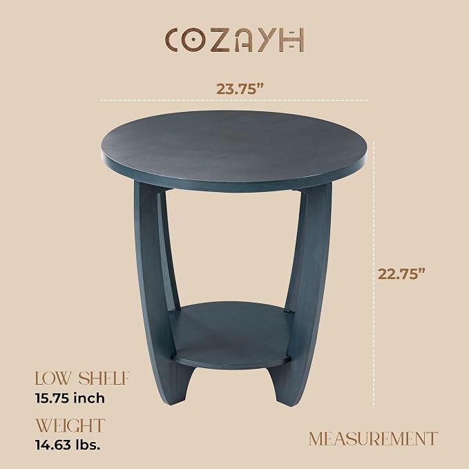 COZAYH Rustic Farmhouse End Table - Image 3