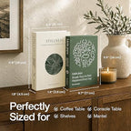 MESMOS Decorative Books for Shelves, Coffee Table Decor Faux Books for Decoration, Works as a Hidden Storage Box, Magnetic Closure, Linen Texture, Packaged in another Aesthetic Fake Book (Mindfulness) - Image 4