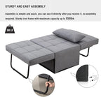 BIGSYY Sofa Bed, Modern Convertible Chair Adjustable Backrest Sleeper Couch Bed - Image 5