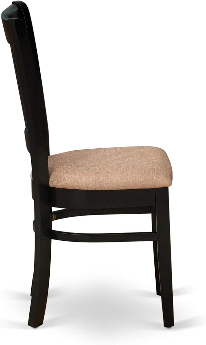 East West Furniture ANVA3-BLK-C 3 Piece Modern Dining Table Set Contains a - Image 8
